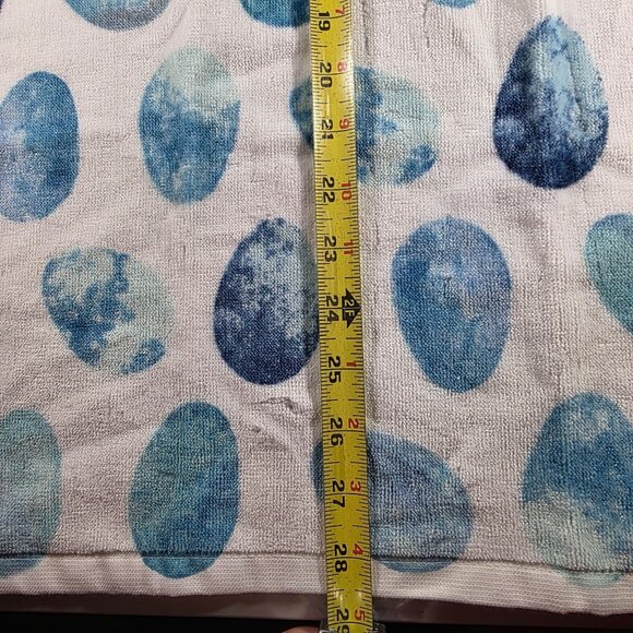 Isaac Mizrahi New York Blue Egg Print Cotton Kitchen hand Towels set of 2 - Picture 5 of 6